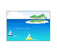 南の島を描こう